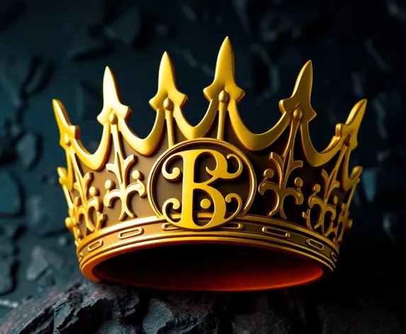 monogram logo design crown