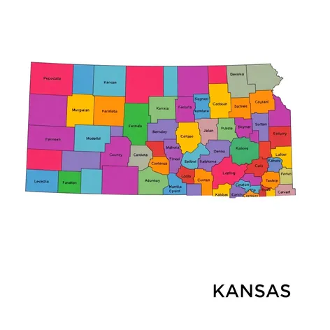 counties of kansas map