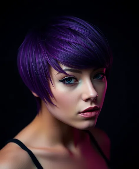 short violet hair