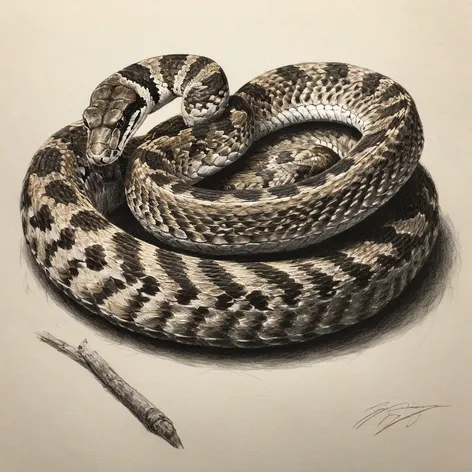 rattle snake drawing