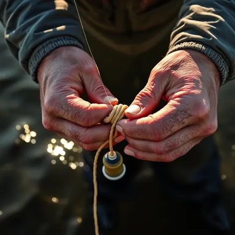 tying clinch knot pics