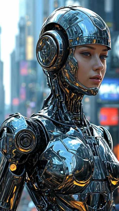 Women robot, beautiful face