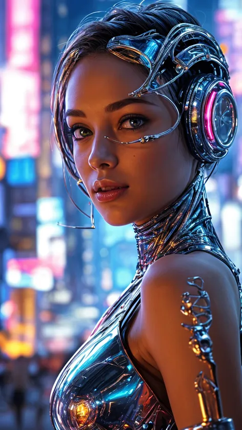 Women robot, beautiful face