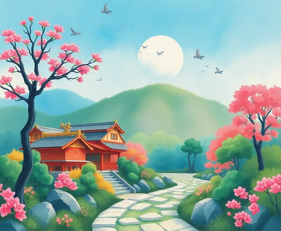 studio ghibli landscape wallpaper