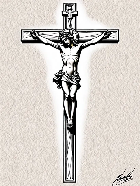 crucifix tattoo