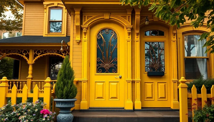 yellow front door