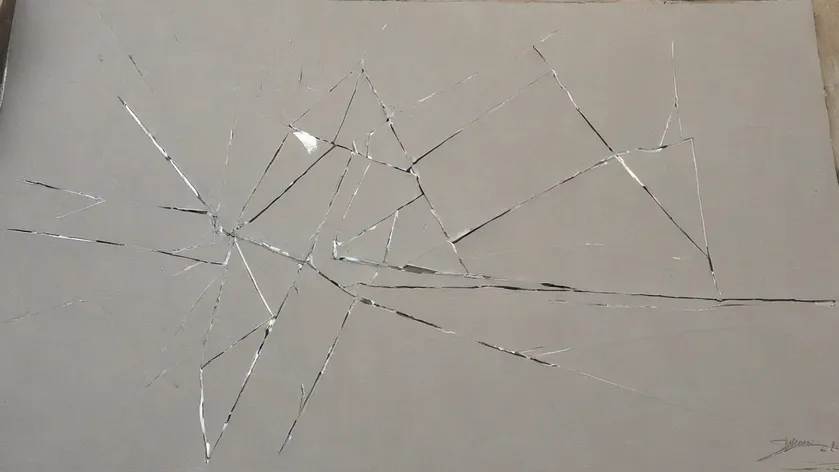 broken glass drawing
