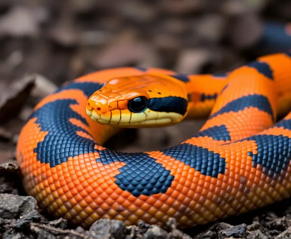 orange and black snake