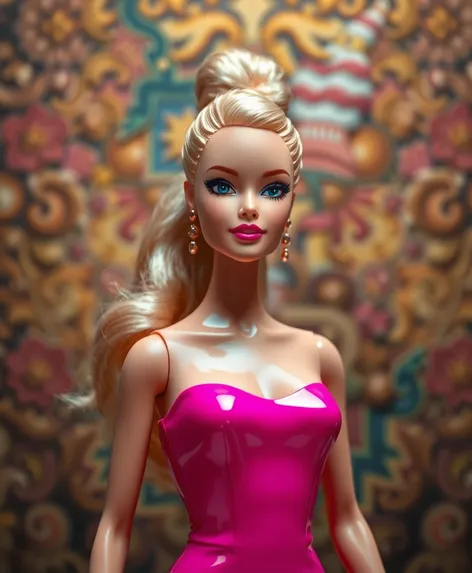 pink latex dress barbie