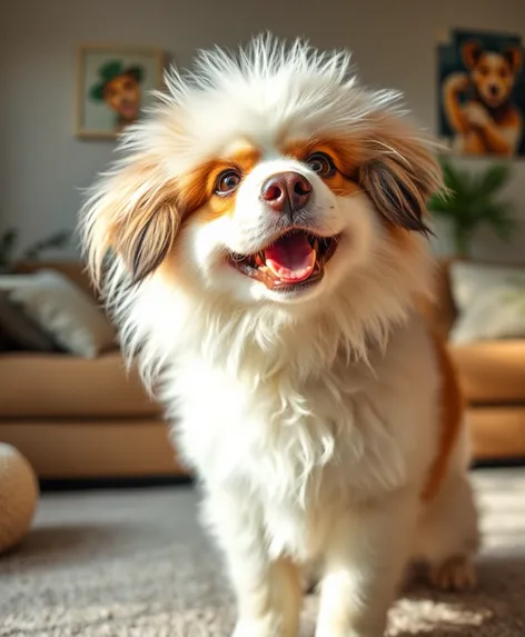 huge fluffy dog