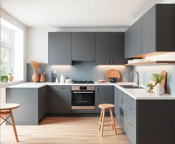 kitchens with grey cabinets