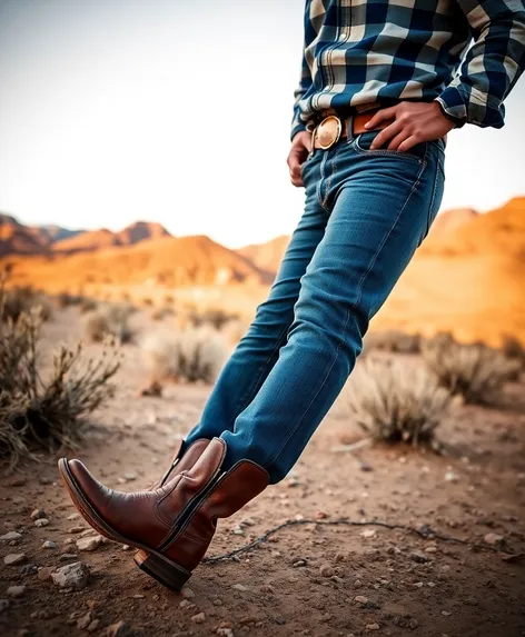 cowboy boots and jeans