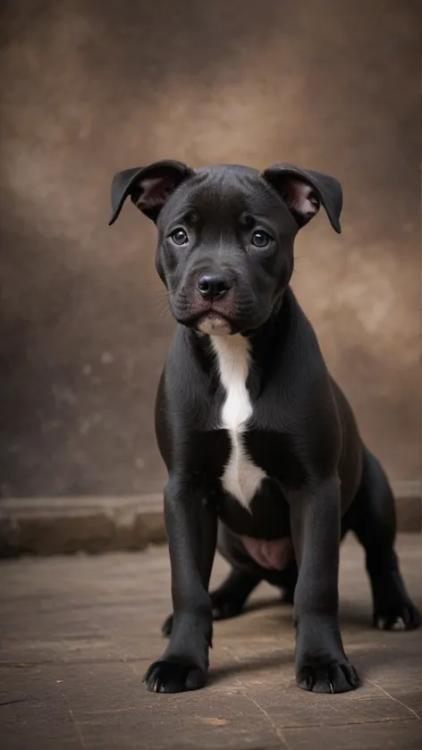 black pitbull puppy