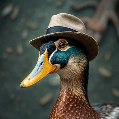 duck with hat