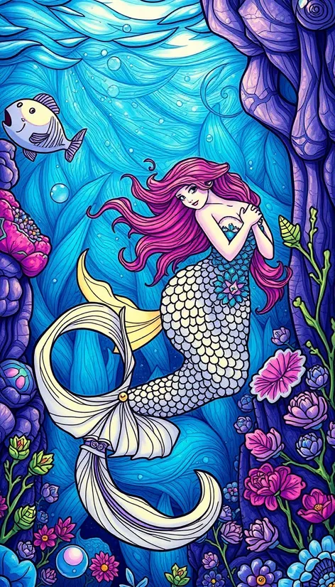 coloring sheets mermaid