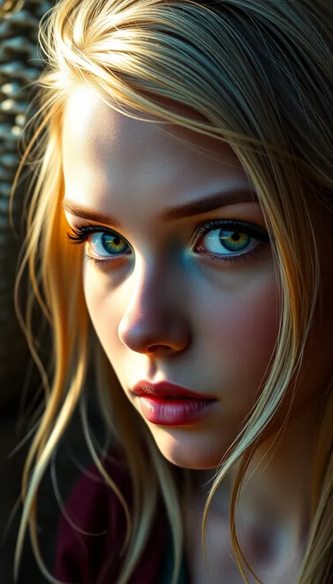 green eyes blonde hair