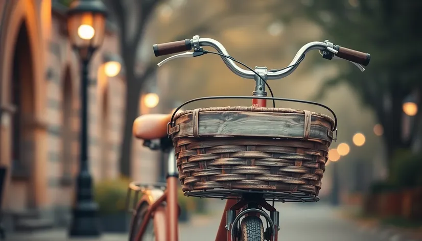 bike with basket in