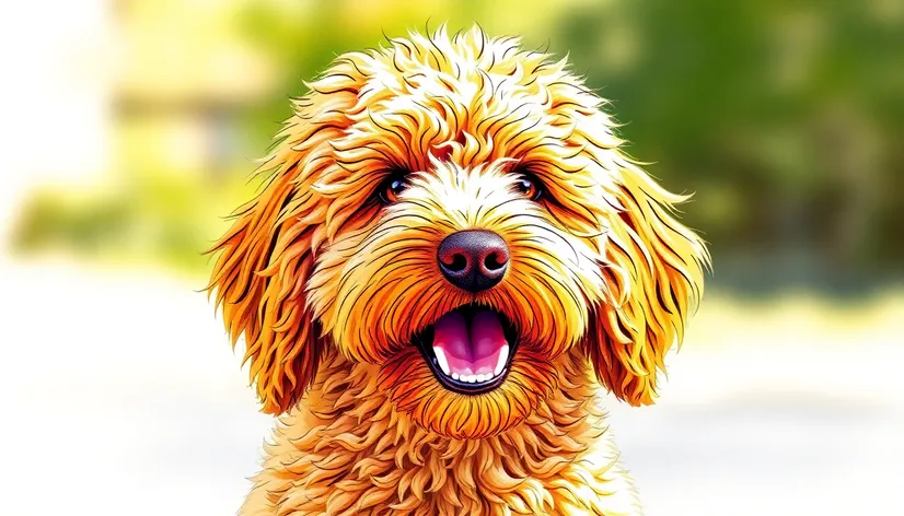 golden doodle sketch