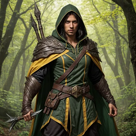 Half-elven warlock. Male, black