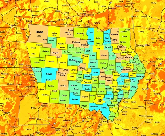 iowa map with counties