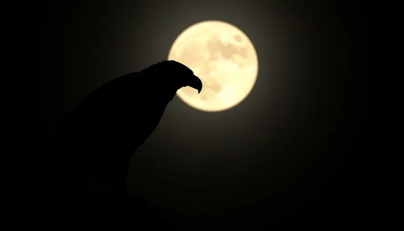 silhouette of an eagle