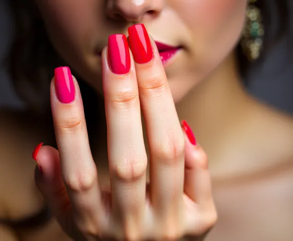 pink and red nails