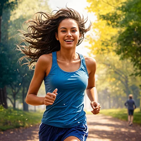 Young girl Jogging