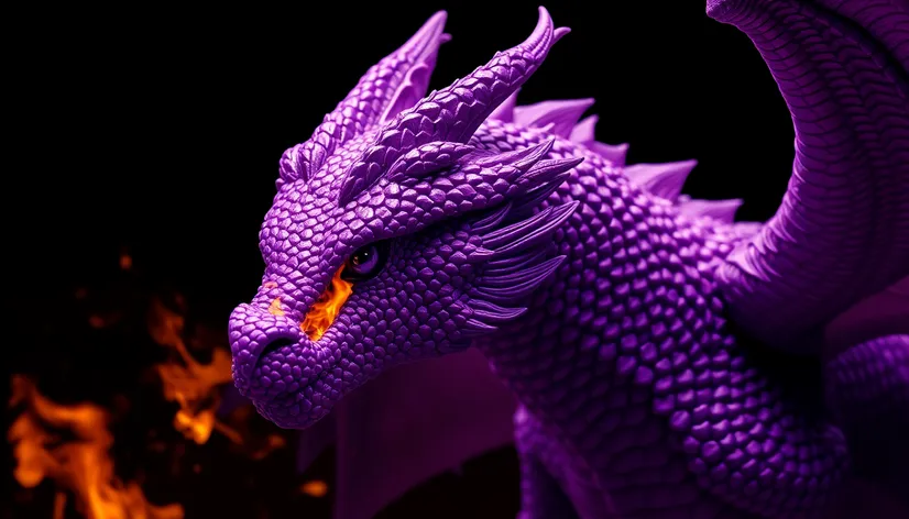 realistic purple dragon