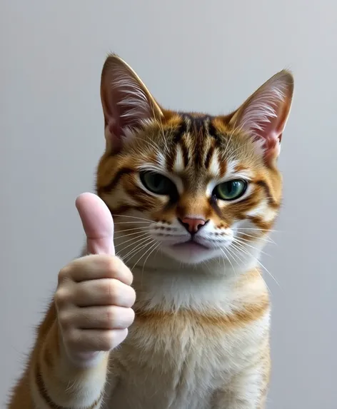 sad cat thumbs up