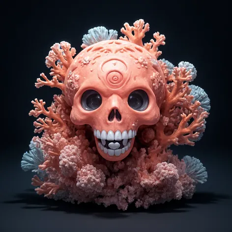 a cute coral skull