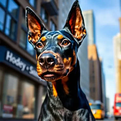 blue doberman pinscher