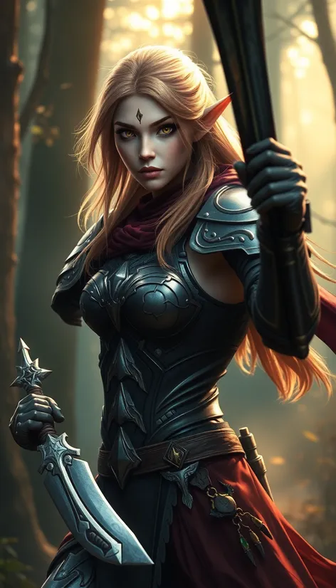 female elf fighter