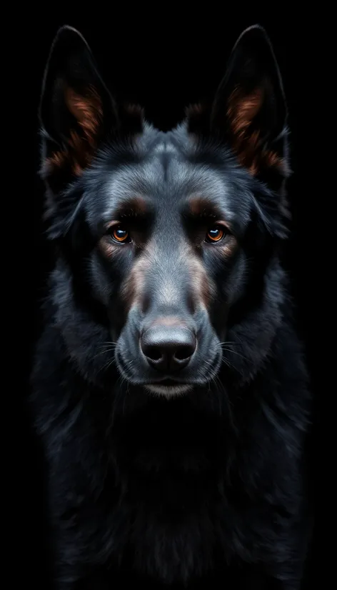 all black shepherd dog