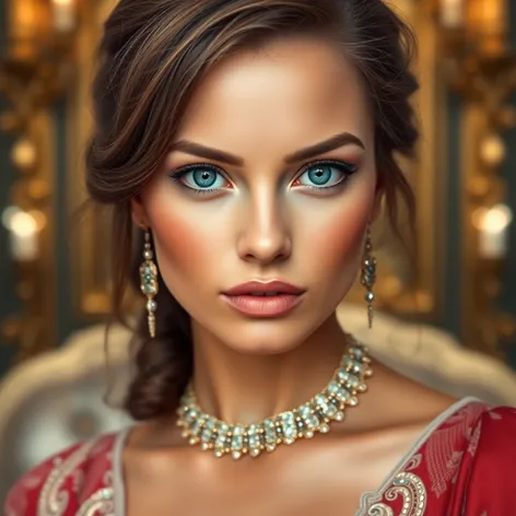 blue eyed beautiful women