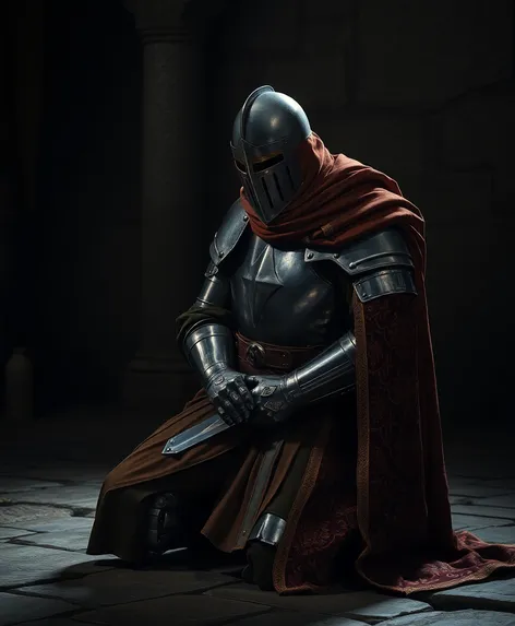 templar knight kneeling