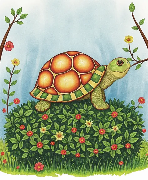 turtle over the hedge