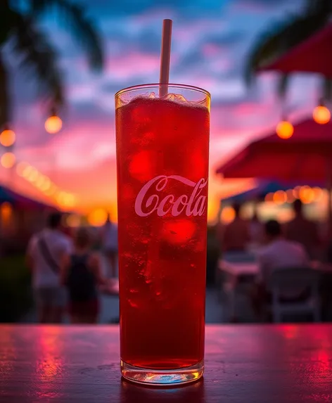 tall red soda