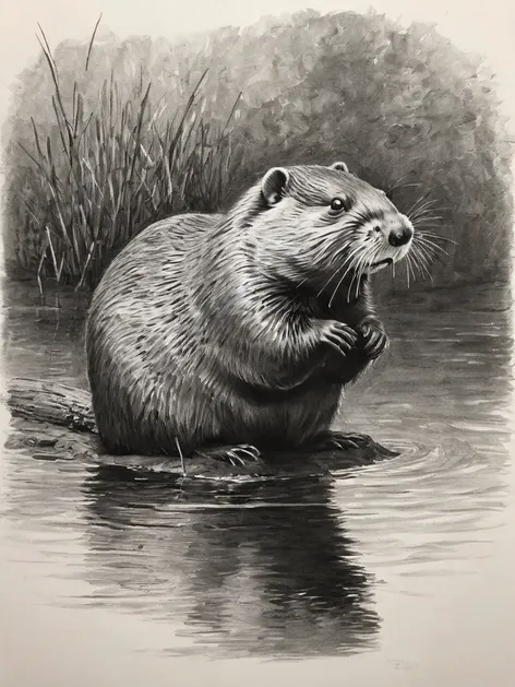 beaver drawing