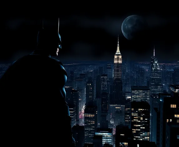 batman looking over gotham