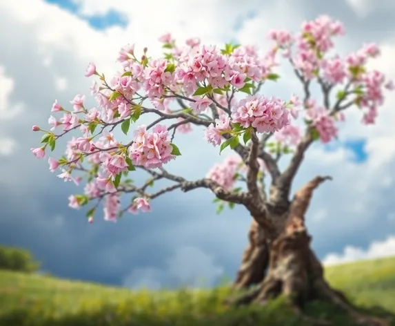 flower tree painting realistic