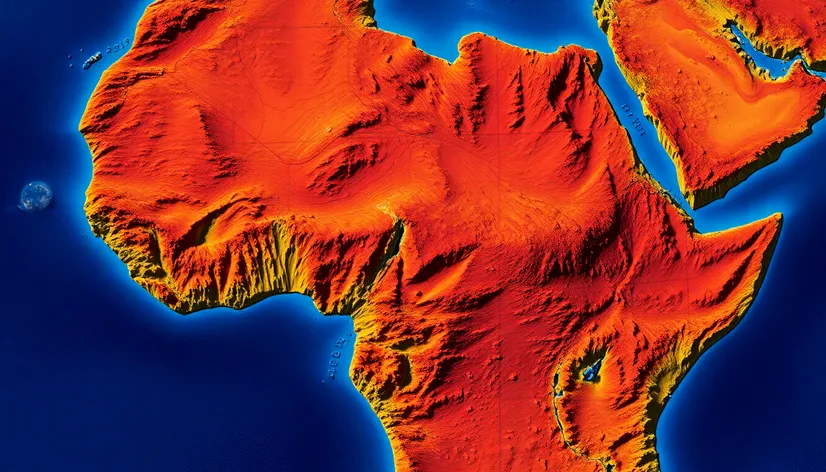 topographic africa map