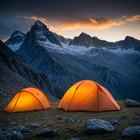 Tent on mountain