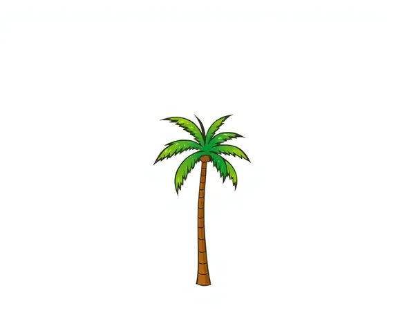 palm tree drawing easy