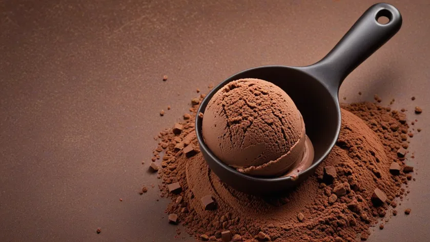 chocolate ice cream scoop