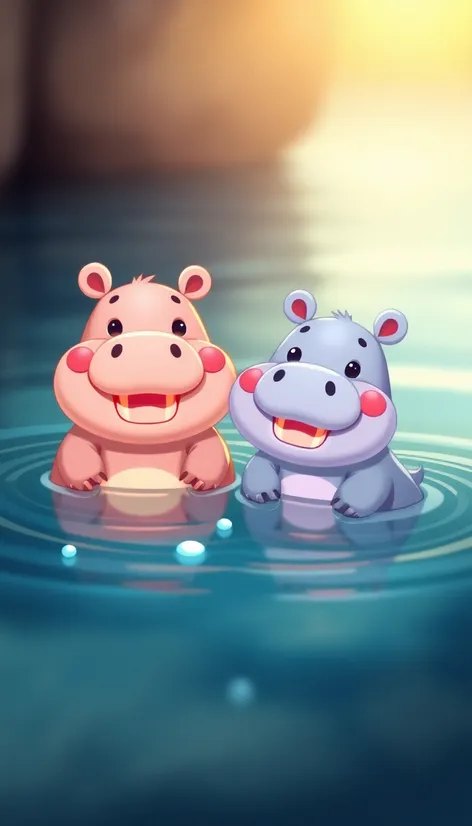 cute pictures of hippos