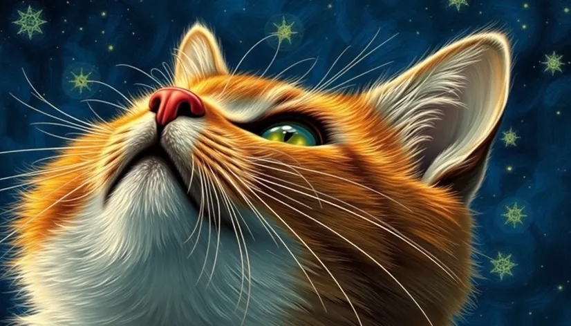 cat starry night