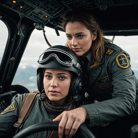 pilot with her parthner