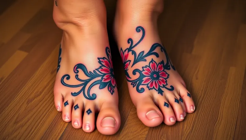 womens foot tattoos