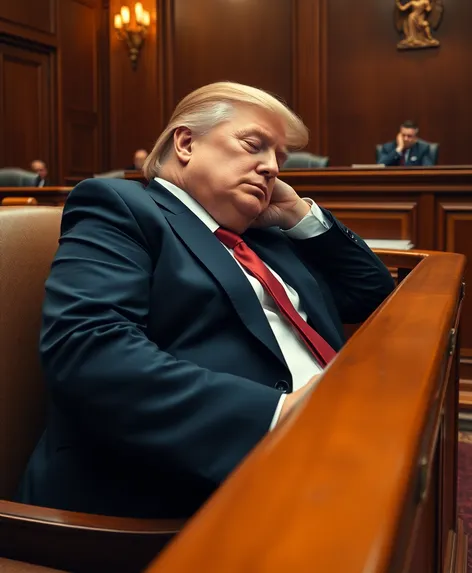 trump sleeping court