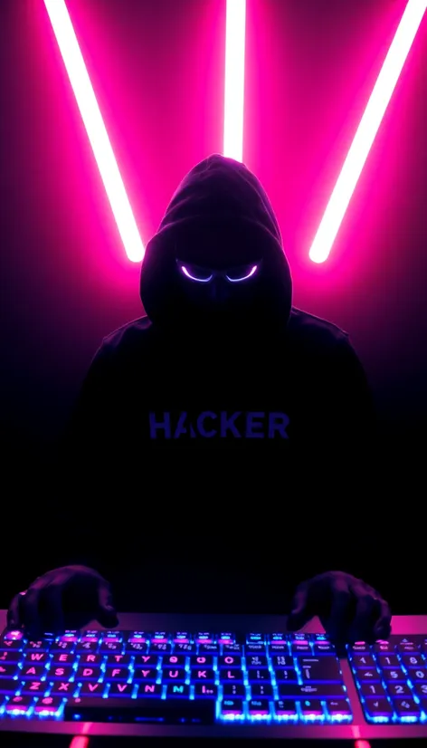 silhouette of hacker hoodie